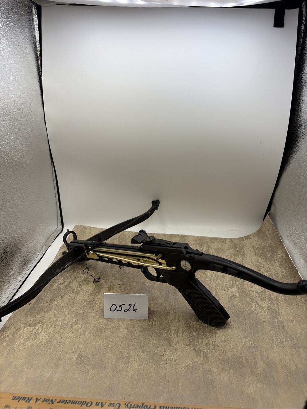 80lbs Self Cocking Hunting Pistol Crossbow No Arrows Black Metal Gold Body Cobra